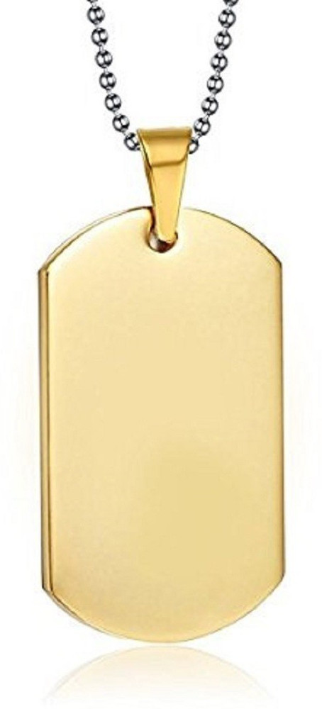 Blank dog tag top necklace