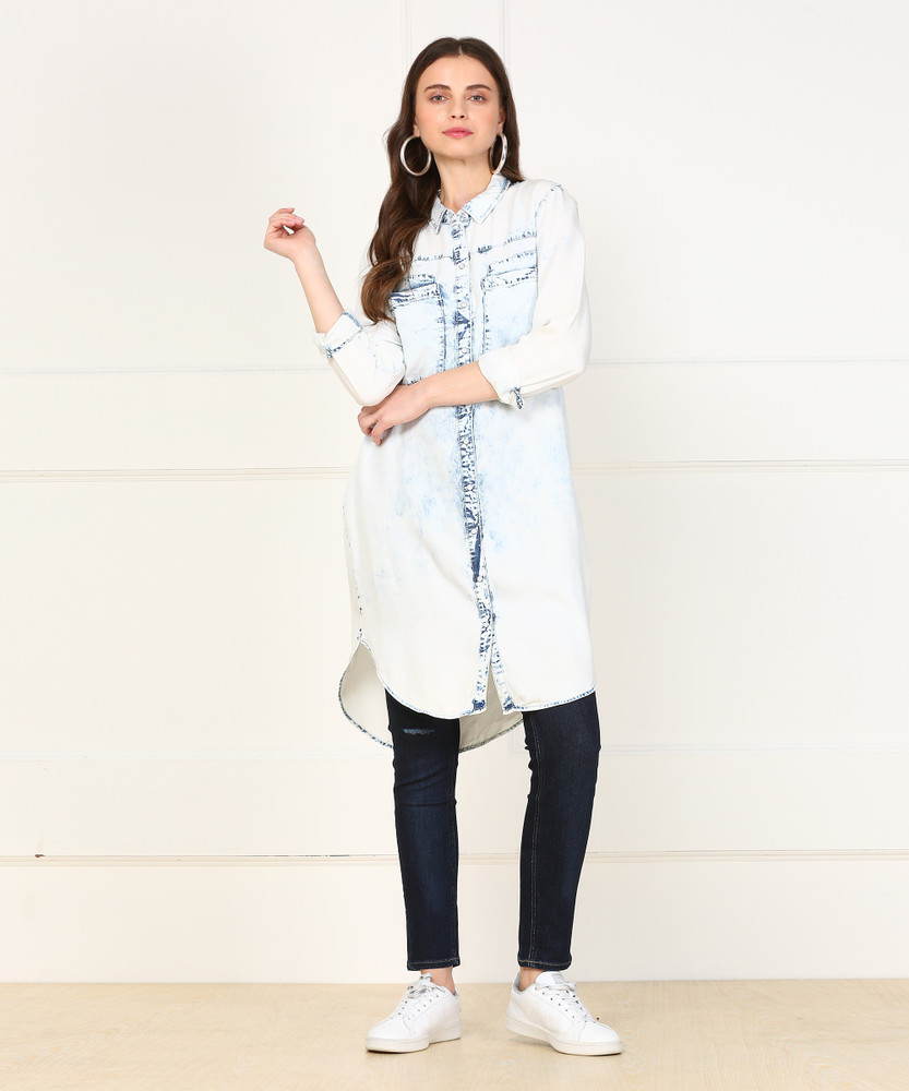 VERO MODA Women Solid A-line Kurta - Buy VERO MODA Women Solid A-line Kurta  Online at Best Prices in India | Flipkart.com