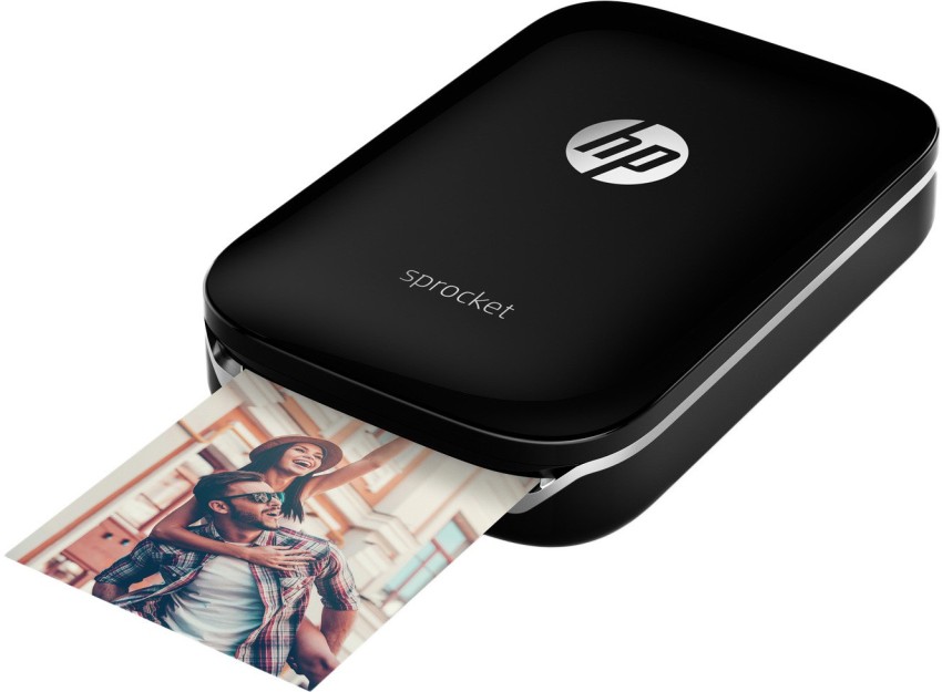 HP Sprocket Portable Photo Printer (Noir) – Instantly Print 2x3”  Sticky-backed Photos from Your Phone 