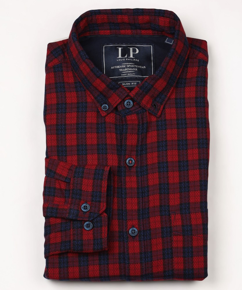 LP Sweatshirts, Louis Philippe Red Signature Sweatshirt for Men at