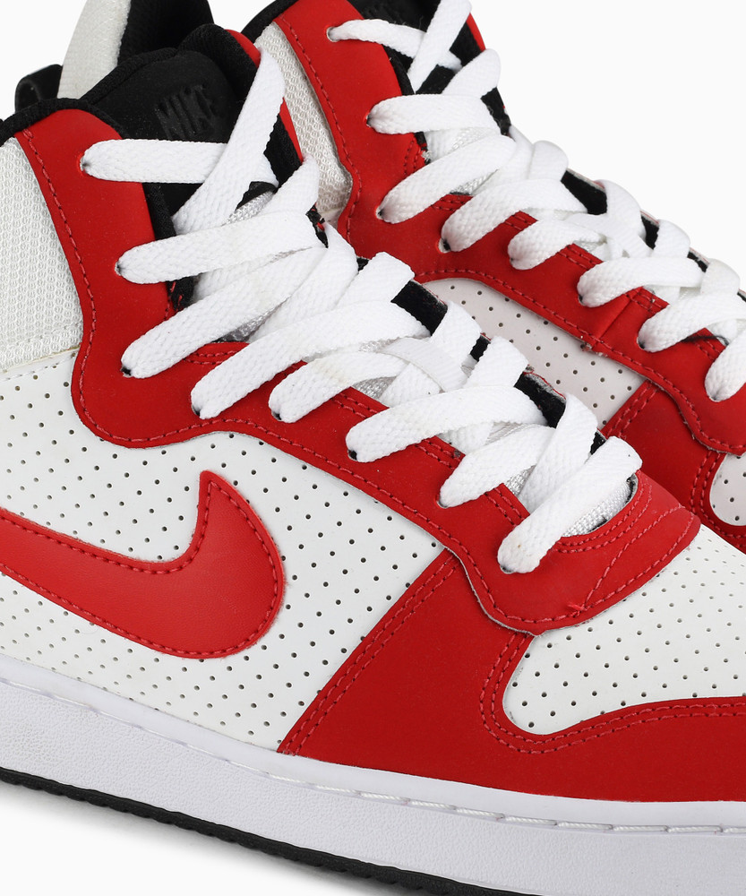 Nike court borough mid red and white 2025