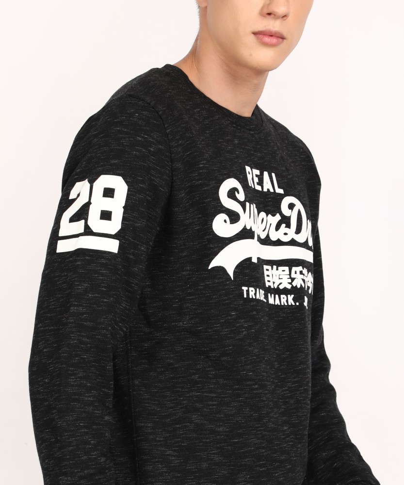 Superdry Printed Crew Neck Casual Men Black Sweater - Buy Smoked Spacedye  Grit Superdry Printed Crew Neck Casual Men Black Sweater Online at Best  Prices in India