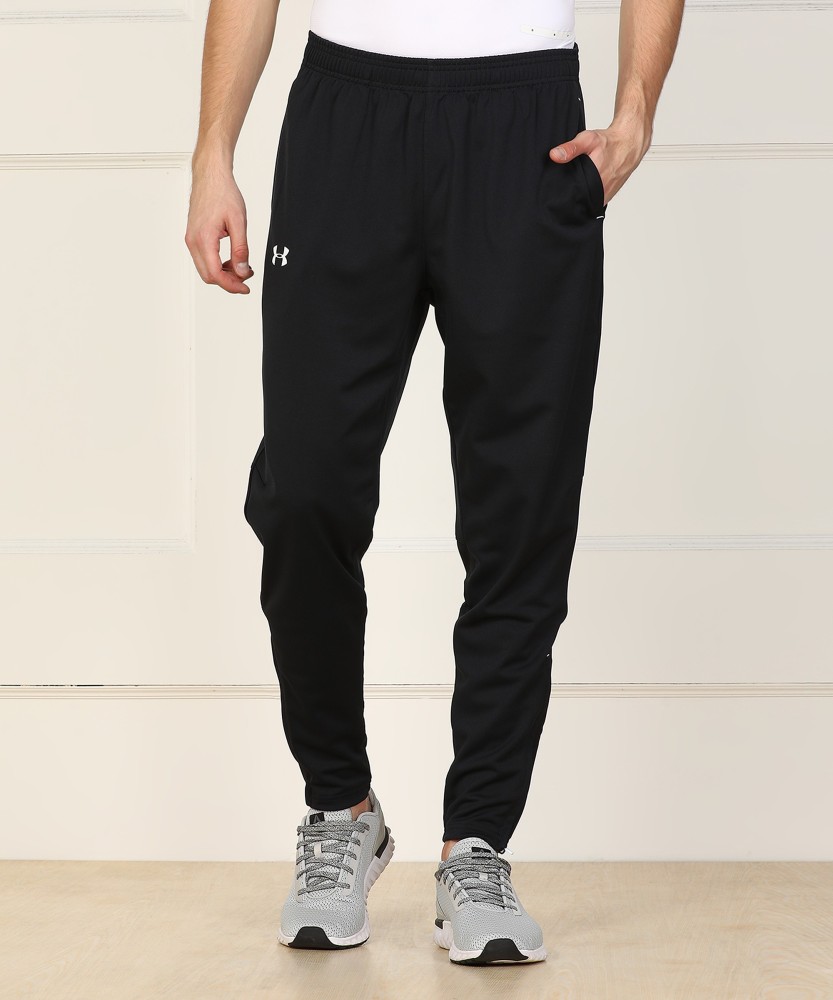 UNDER ARMOUR Solid Men Black Track Pants - Buy Black, High Vis Yellow UNDER  ARMOUR Solid Men Black Track Pants Online at Best Prices in India