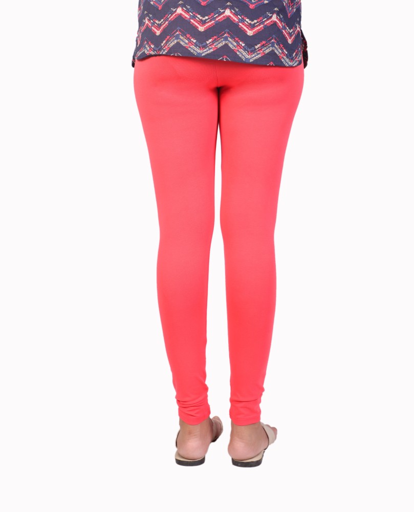 Buy Srishti by FBB Solid Ankle Length Leggings Bright Pink at
