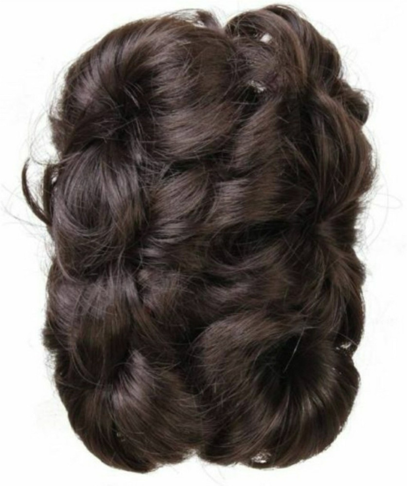 Brown wig with bun new arrivals