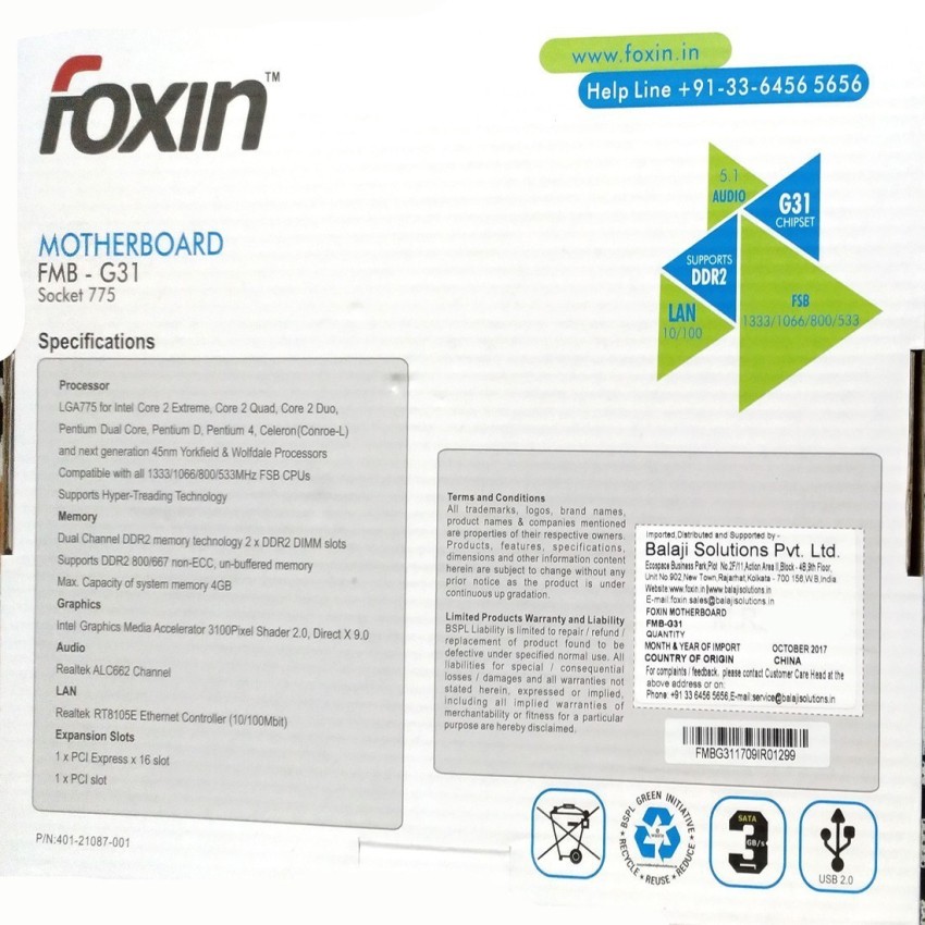 foxin g31 motherboard