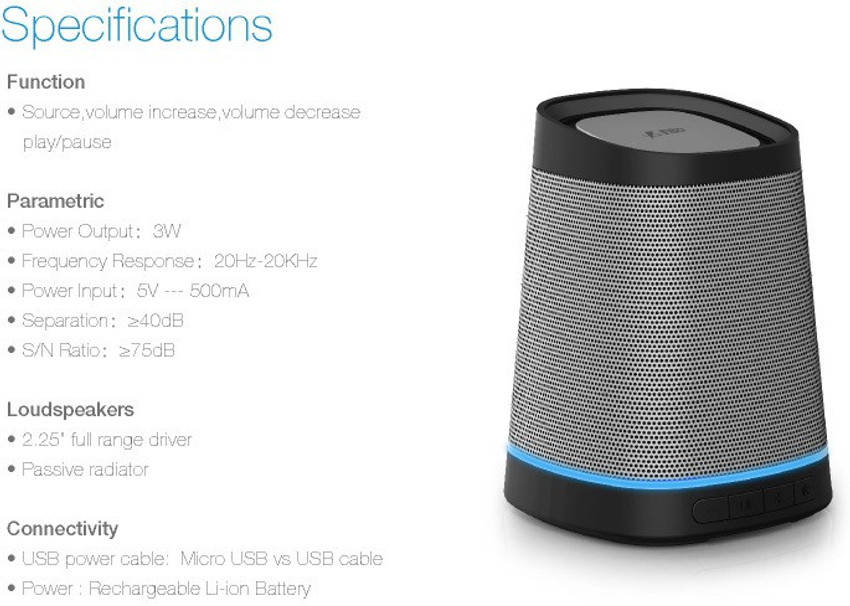 F&d w7 portable bluetooth outlet speaker