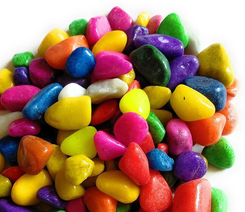 Stone Pebbles Multi color stone Polished Asymmetrical Marble Stone