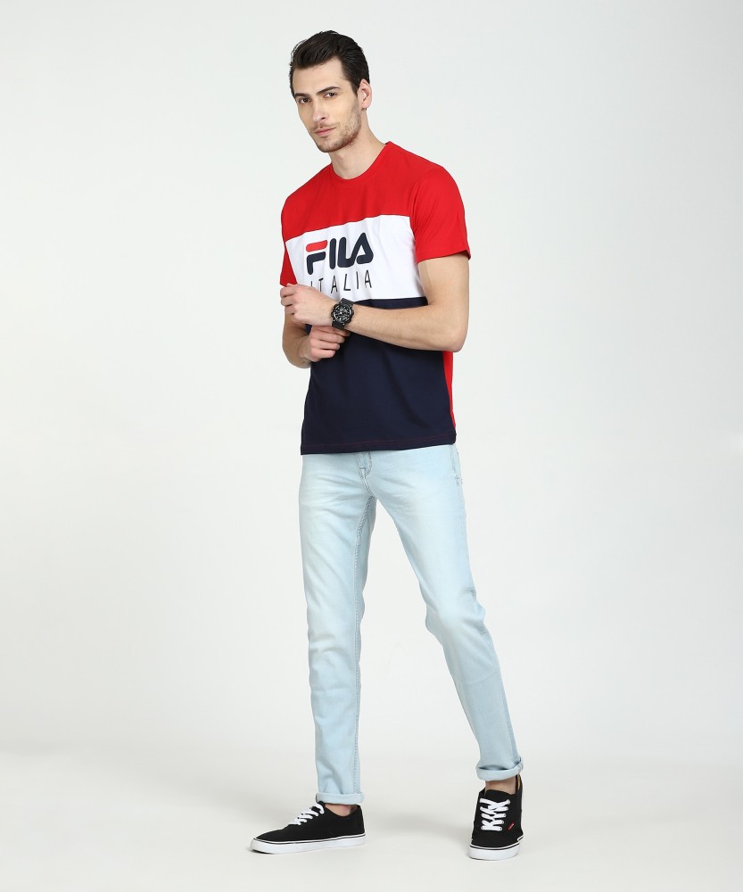 Fila t shirt best sale red