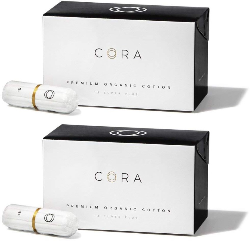 Cora Organic Cotton Tampons Regular/Super 120 ct