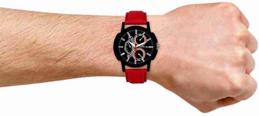 Mens red and deals black watch