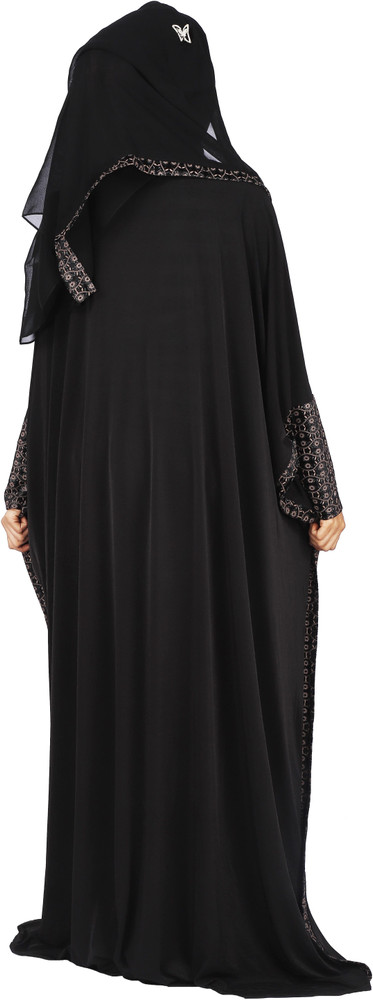 DC Polyester Self Design Abaya With Hijab Price in India Buy DC Polyester Self Design Abaya With Hijab online at Flipkart