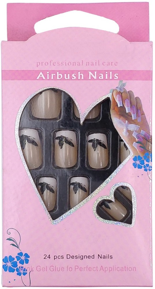 One Personal Care Bird Print Airbrush Nails (Pink Gel Glue Inclusive)  UBB166-05 Cream Yellow, Black - Price in India, Buy One Personal Care Bird  Print Airbrush Nails (Pink Gel Glue Inclusive) UBB166-05