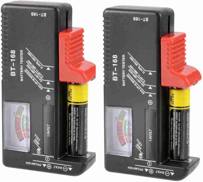 D-FantiX Battery Tester, Universal Battery Checker Small Battery Testers  for AAA AA CD 9V 1.5V Button Cell Household Batteries Model BT-168