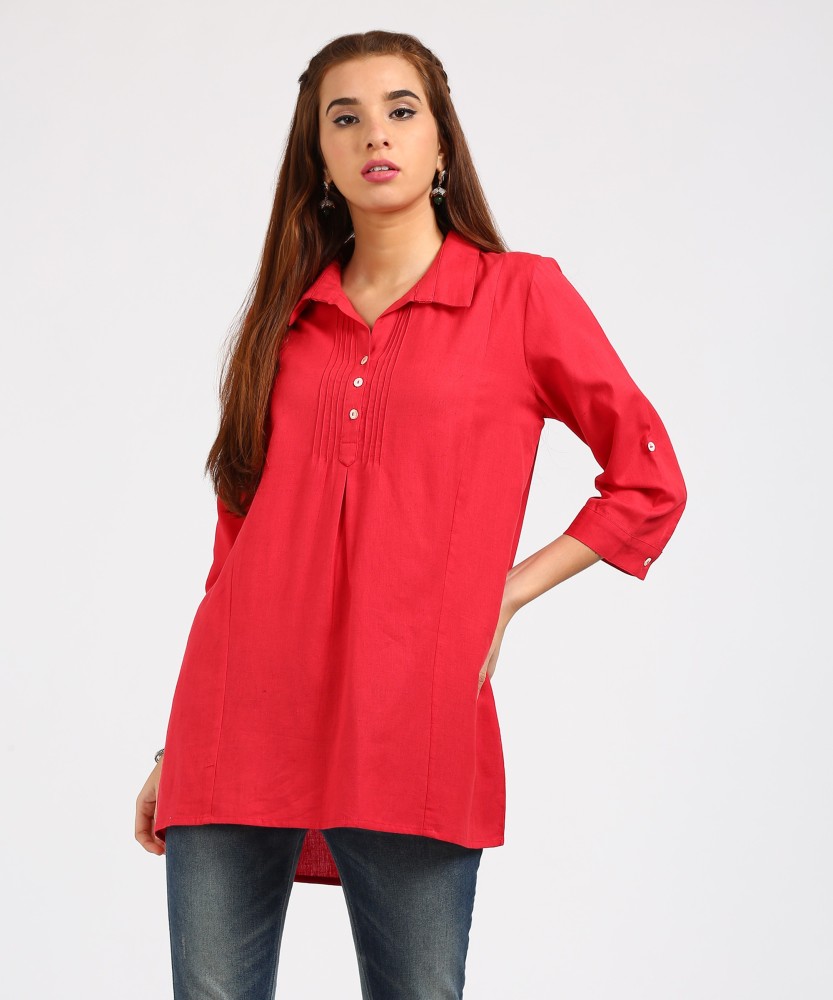 Women Red Tunics Tops - Buy Women Red Tunics Tops online in India