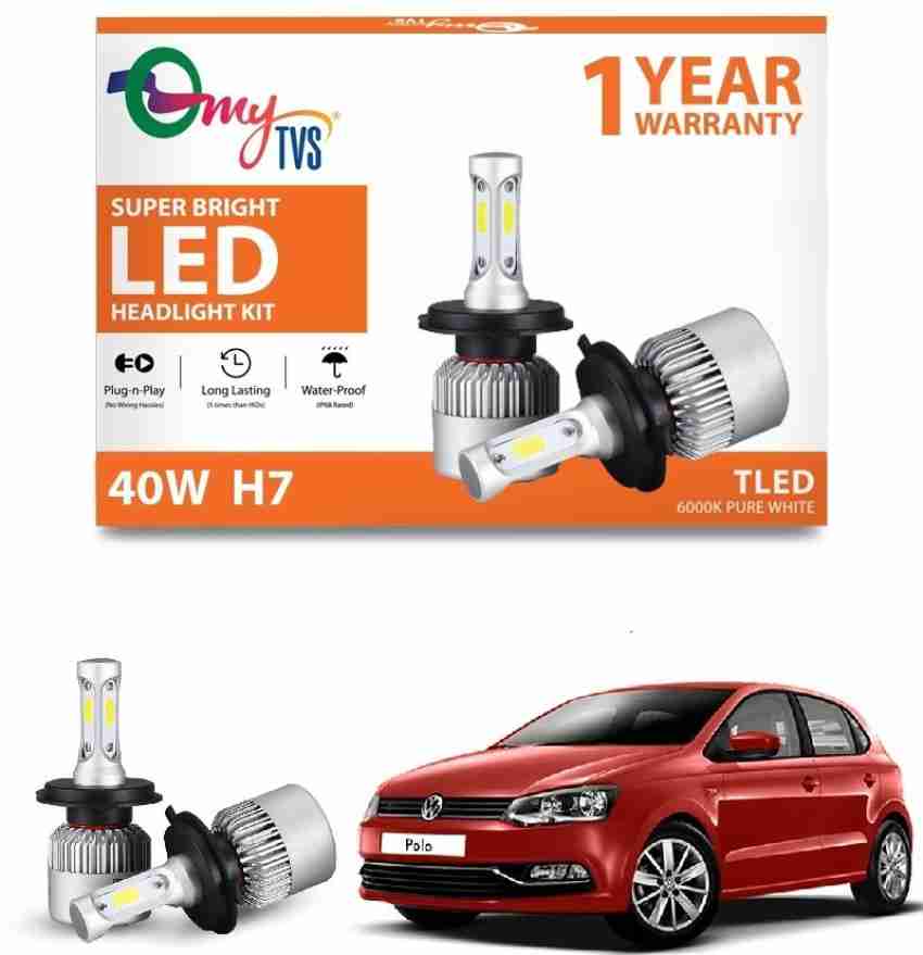 MYTVS H7 LED Bulb 40W 6000K Super Bright Headlight Kit For Polo New/GT Vehical  HID Kit Price in India - Buy MYTVS H7 LED Bulb 40W 6000K Super Bright Headlight  Kit For Polo New/GT Vehical HID Kit online at