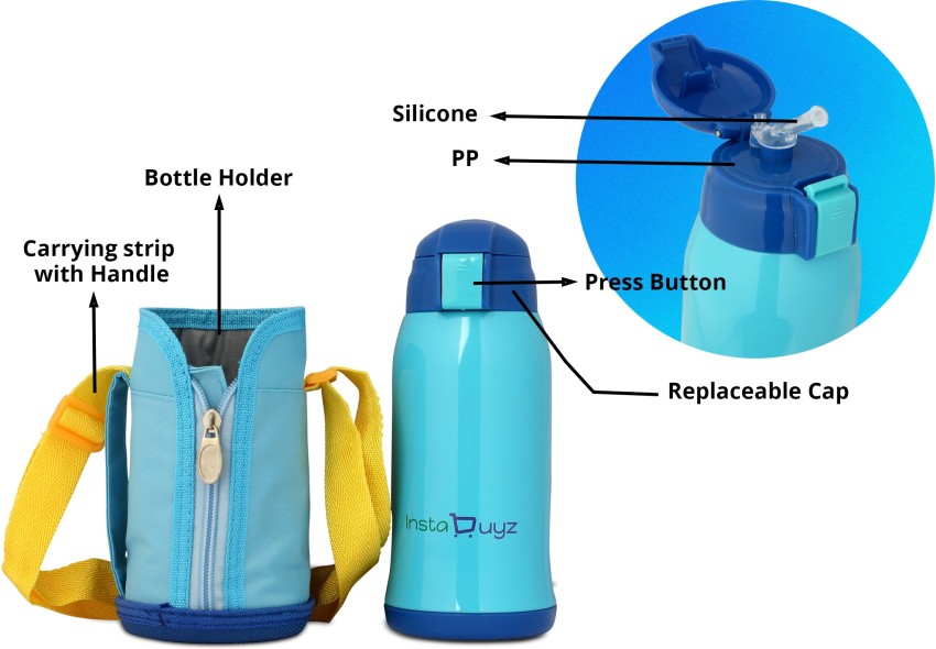 Secura Vacuum Insulated Stainless Steel Straw Water Bottle with