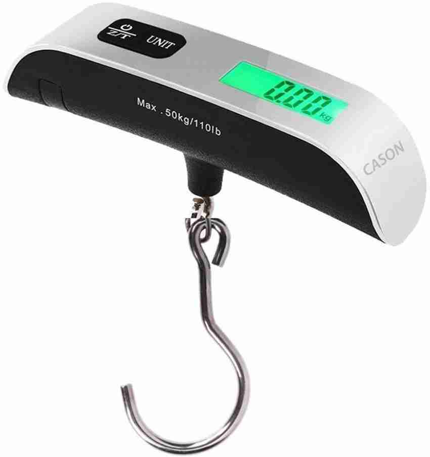 50kg/10g Portable Electronic Luggage Scale LCD Display Travel Fish