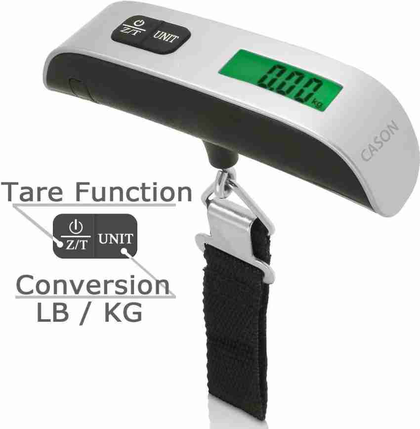 CASON 10g/50 Kg Luggage Scale Digital Portable Weight Checker with Temp  Hanging Weight Scale with Belt Travel Weighing Machine for luggage bag  Weighing Scale Price in India - Buy CASON 10g/50 Kg