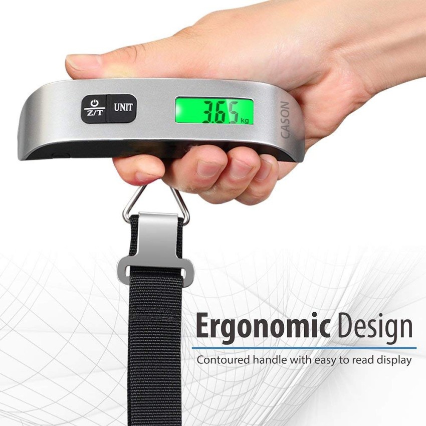 CASON 10g/50 Kg Luggage Scale Digital Portable Electronic Travel Bag Weight  Checker with Temp Hanging Weight Scale with Belt Weighing Scale Price in  India - Buy CASON 10g/50 Kg Luggage Scale Digital