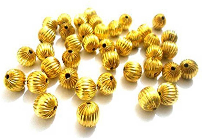 BestUBuy Acrylic Metal Finish Gold Beads For Jewellery Making - Acrylic  Metal Finish Gold Beads For Jewellery Making . shop for BestUBuy products  in India.
