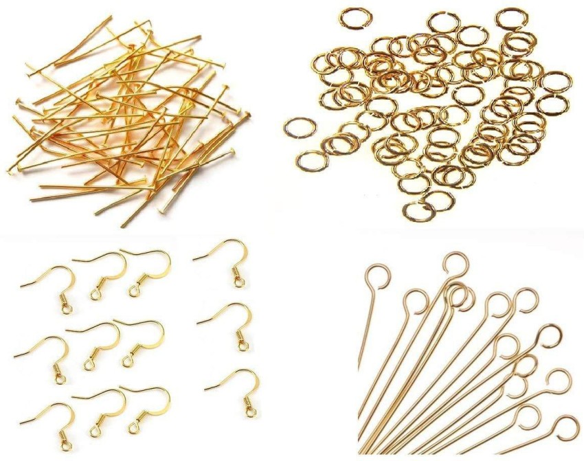 BestUBuy Jewelry Making Gold Pack Of Head pins , Eye pins , Jump