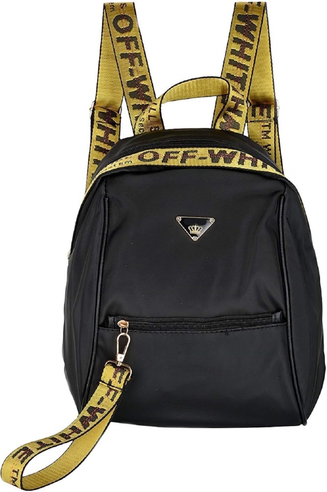 OFF-WHITE Backpack Nylon Mini Black Yellow in Nylon with