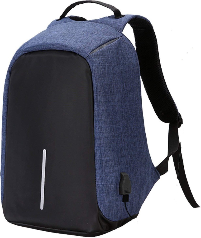 VOILA Anti theft Backpack 25 L Laptop Backpack Blue Grey Price in India Flipkart