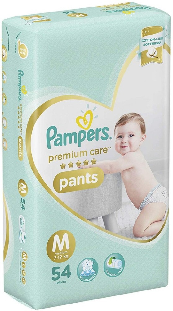 Buy Pampers Premium Care Pants, Medium size baby diapers (M), 162 Count,  Softest ever Pampers pants & Pampers Active Baby Taped Diapers, Medium size  diapers, (M) 90 count, taped style custom fit