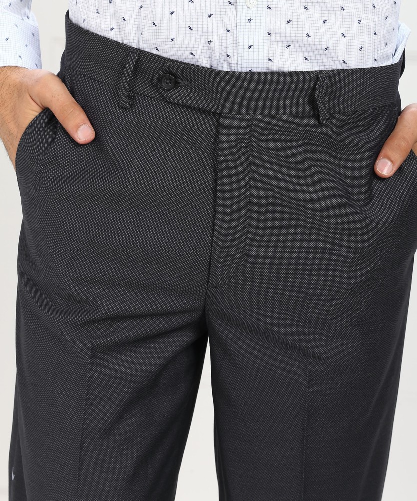 Buy Wills Lifestyle Men Black Formal Trousers  Trousers for Men 1878221   Myntra