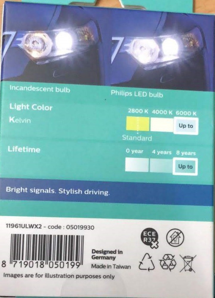 Philips T10 Ultinon LED W5W 6000K white , Osram alternative- PAIR
