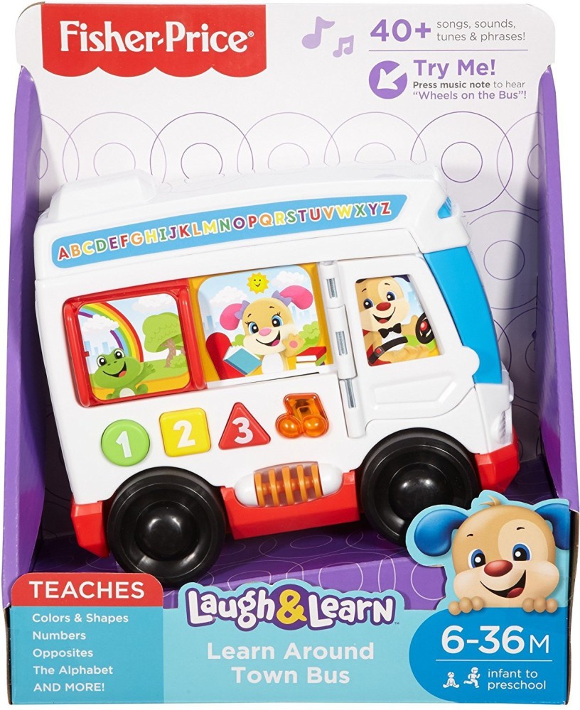 FISHER PRICE Laugh Learn Learn Around Town Bus Laugh Learn