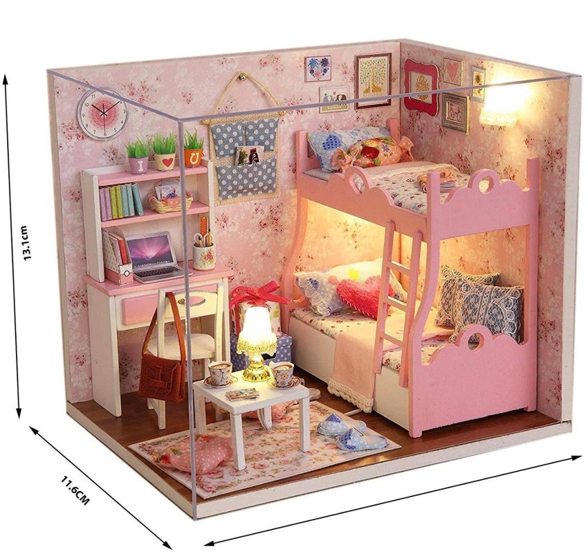 4 diy sales miniature dollhouse rooms