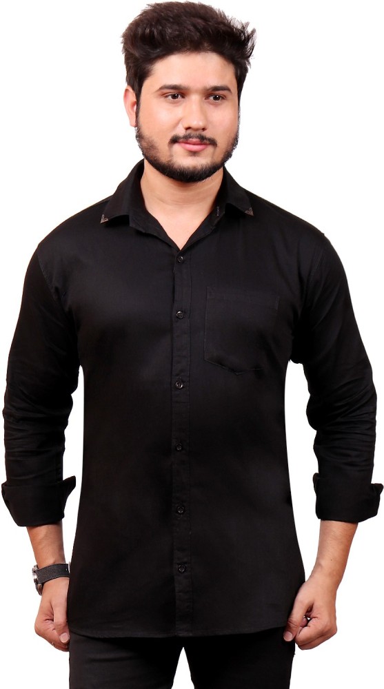 boys black smart shirt