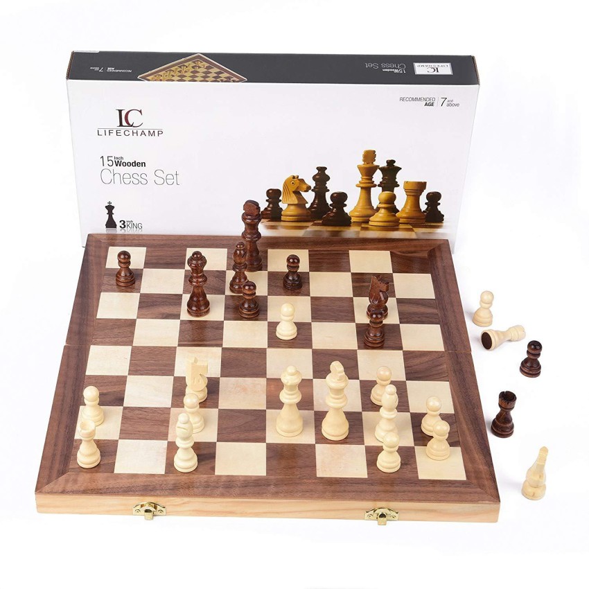 Walnut and Maple Wooden Tournament Chess Board