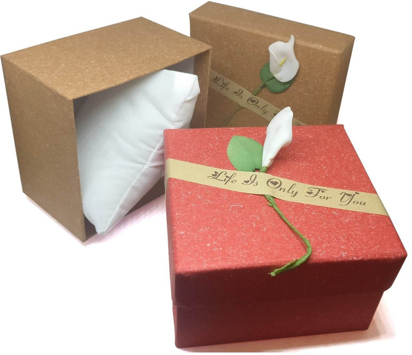 AUMNI CRAFTS Cardboard Watch Gift Box 9x8.5x6cm Random Colors