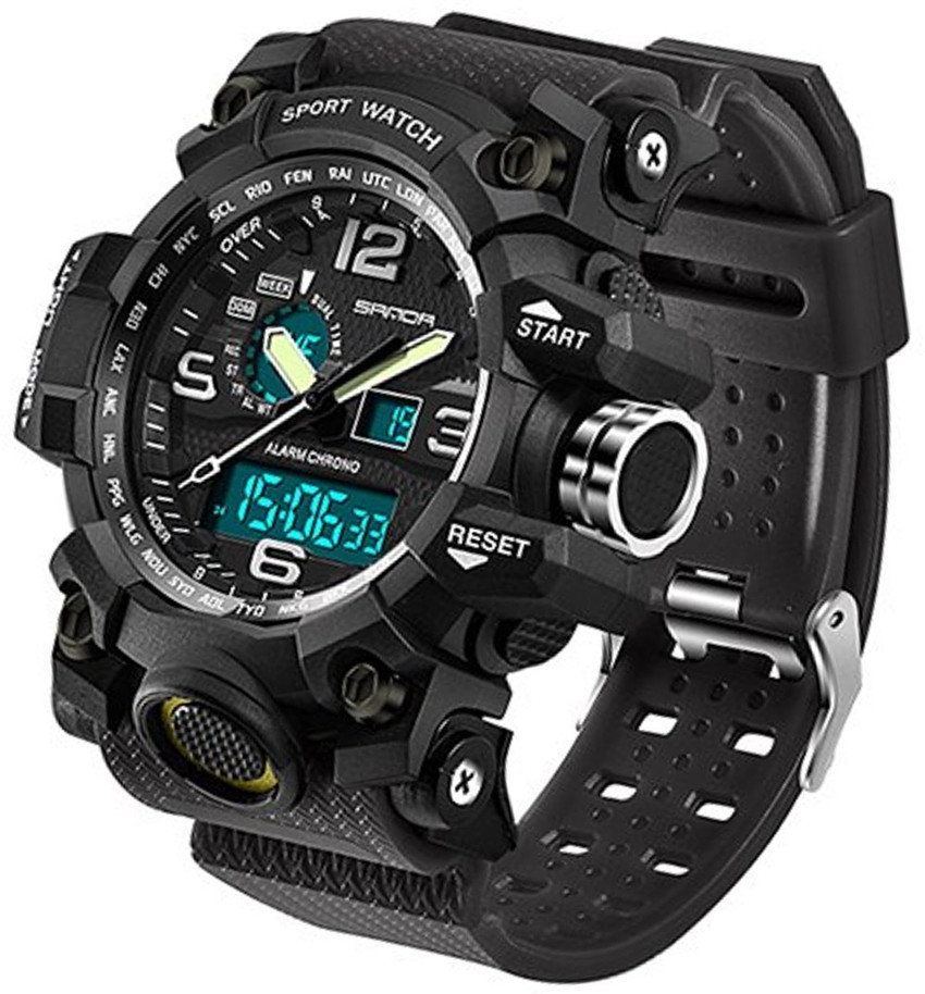 Sanda 742 Sport Digital And Analog Watch Analog Digital Watch