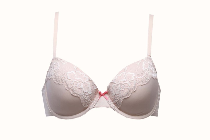 Mariemeili womens lace detailed padded bra online at -Peach