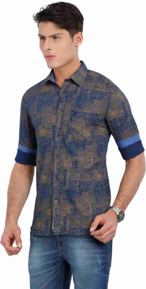 CP BRO Men Printed Casual Brown Shirt - Buy CP BRO Men Printed