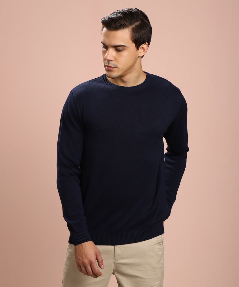 John Players Solid Casual Men Dark Blue Sweater Buy John Players Solid Casual Men Dark Blue Sweater Online at Best Prices in India Flipkart