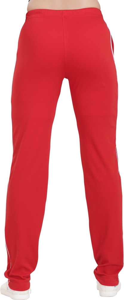 Lango Solid Women Red Track Pants Buy Lango Solid Women Red