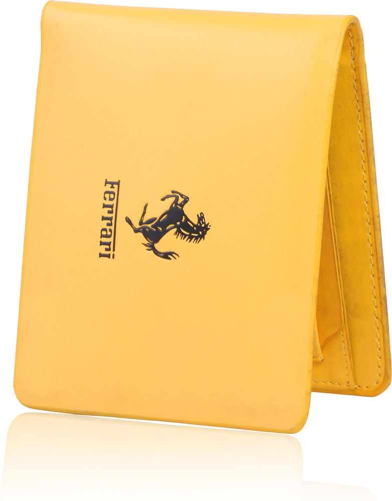Ferrari Shine Men Yellow Artificial Leather Wallet Yellow Price
