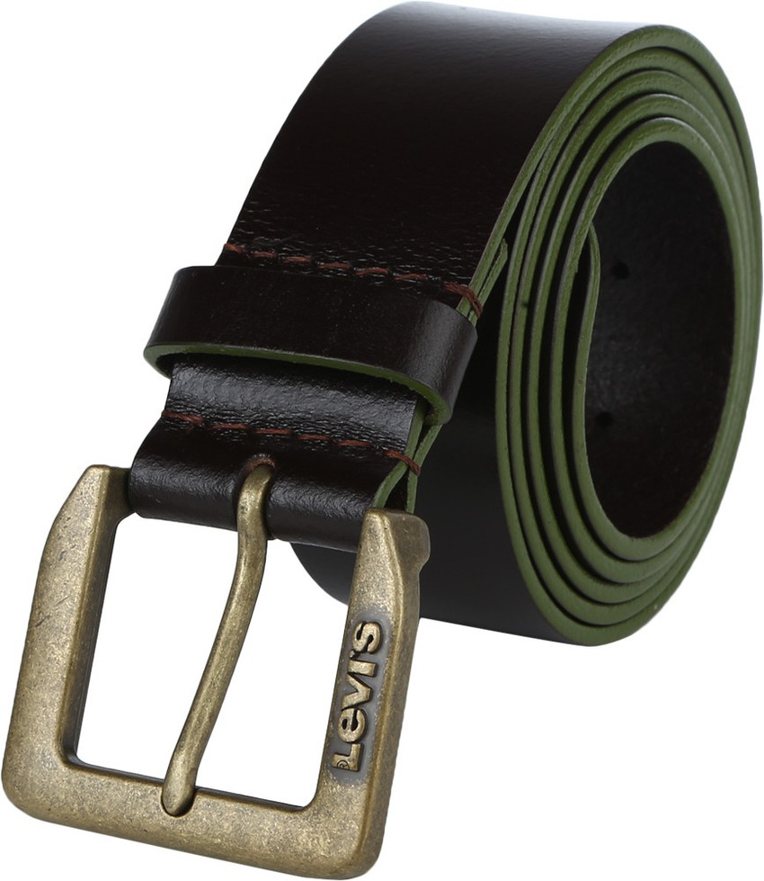 LEVI S Men Casual Brown Genuine Leather Belt Brown Price in India Flipkart