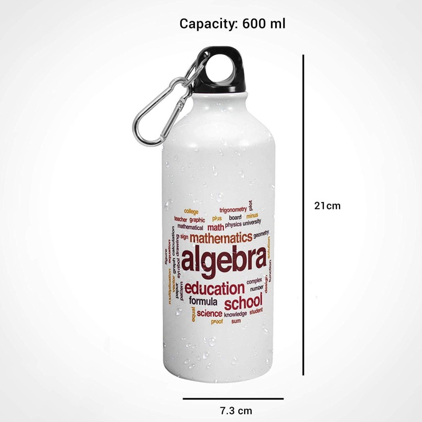 Mathematics Algebra Aluminum Water Bottle