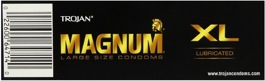 Trojan Magnum XL Extra Large Size Lubricated Condoms, 12 Lubricated Latex  Condoms 