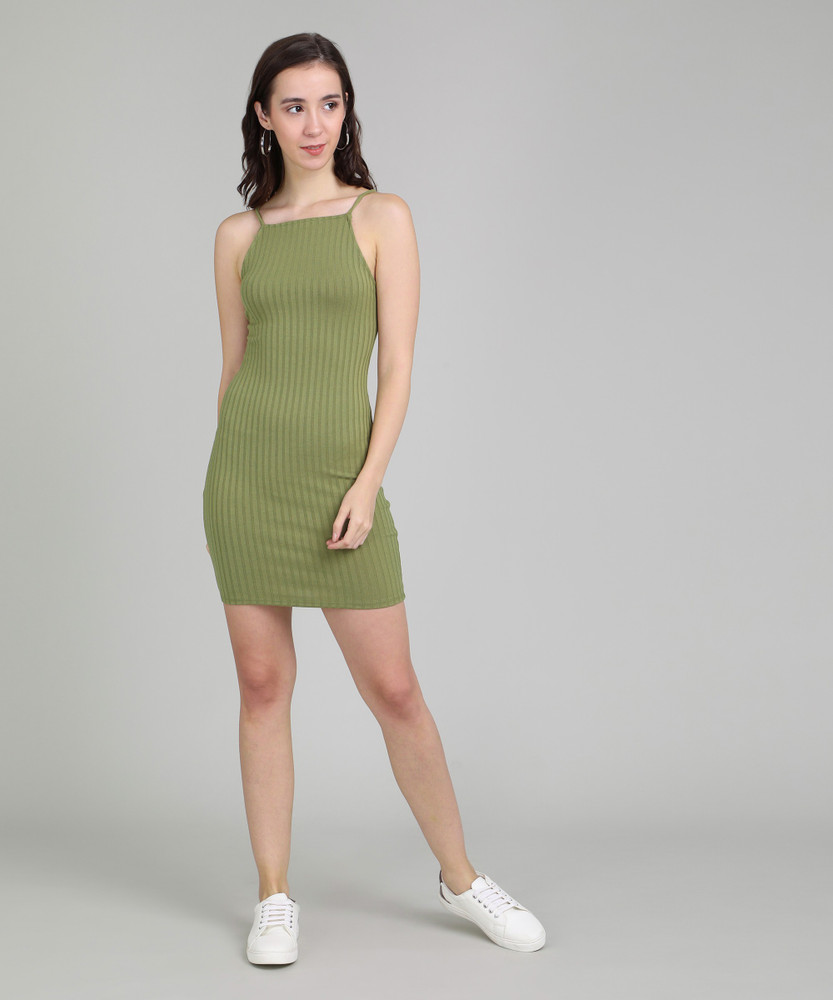 FOREVER 21 Women Bodycon Green Dress