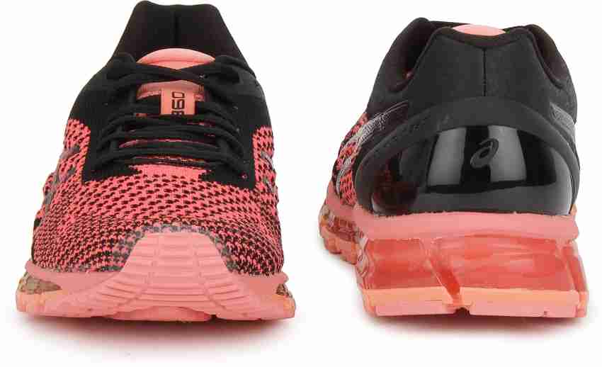 Asics GEL QUANTUM 360 KNIT Running Shoes For Women Buy PEACH BLACK ONYX Color Asics GEL QUANTUM 360 KNIT Running Shoes For Women Online at Best Price Shop Online for Footwears in India