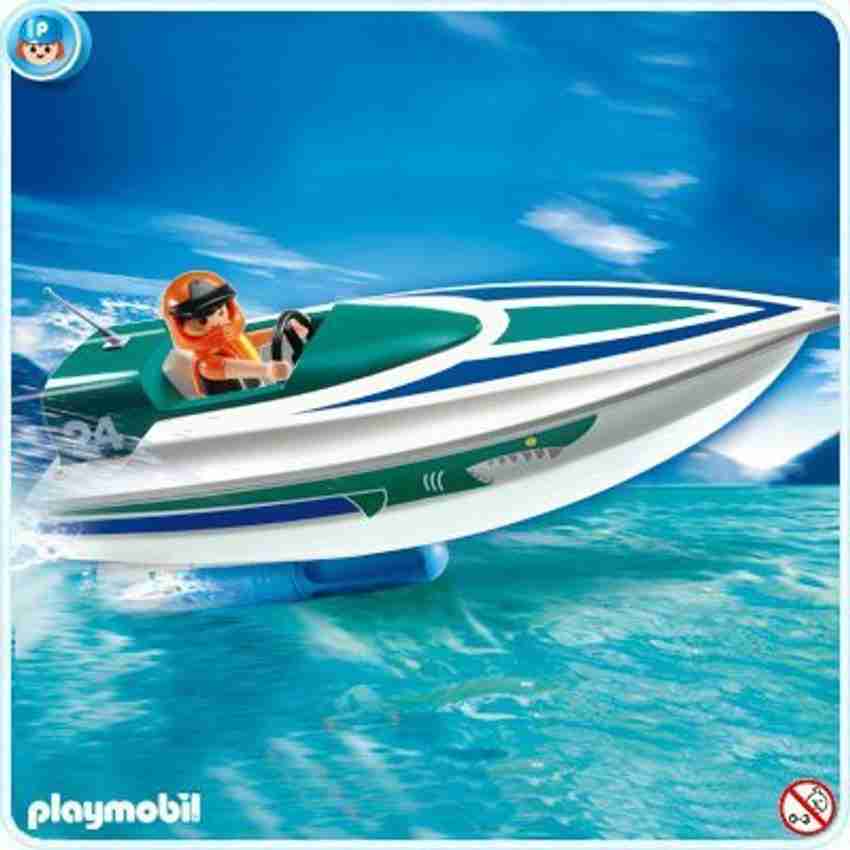 Playmobil speedboat shop with underwater motor
