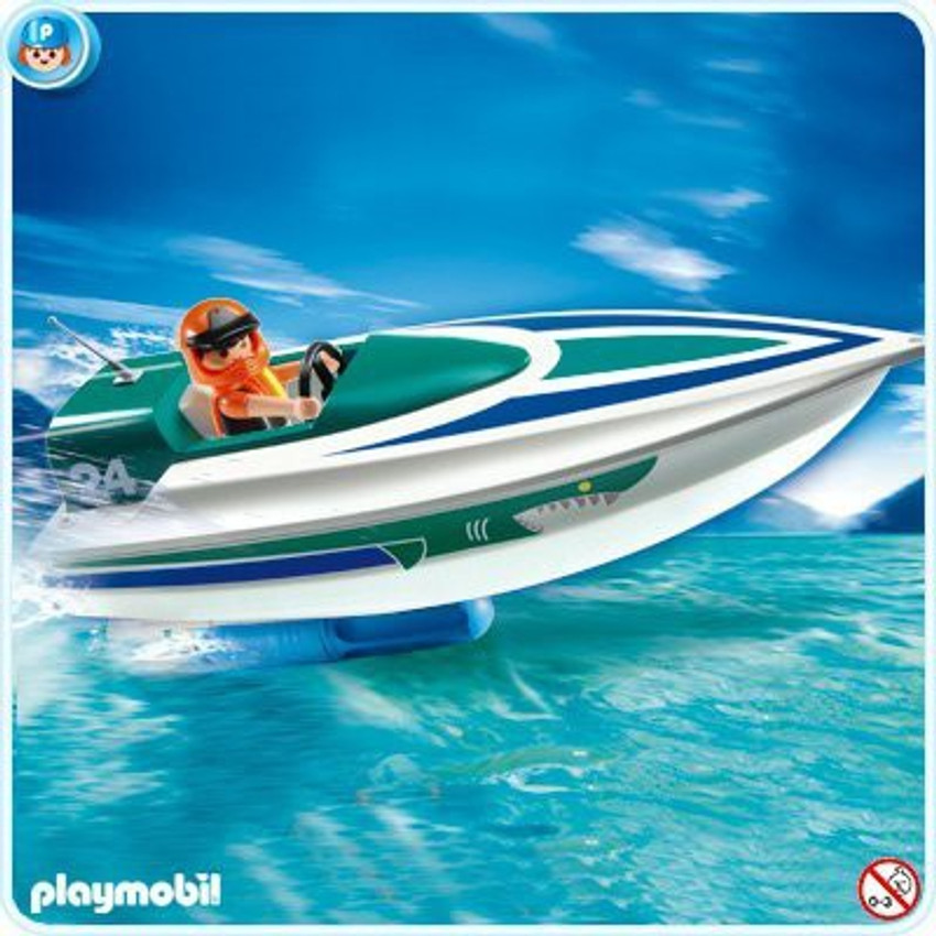 Playmobil speedboat top with underwater motor