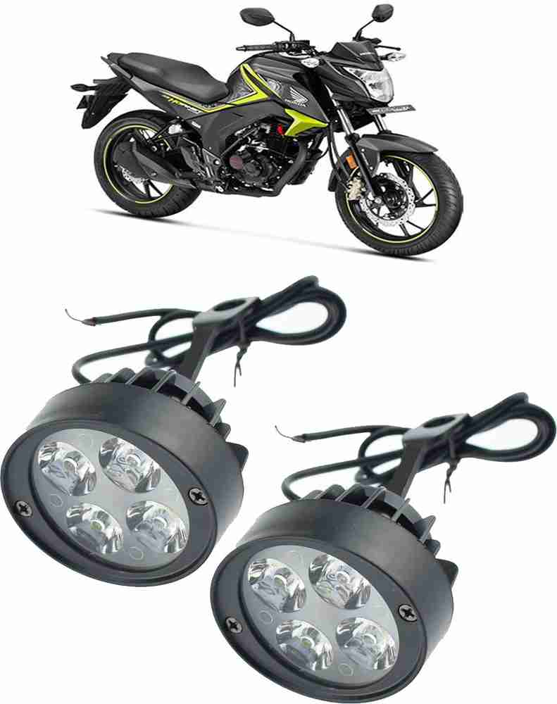 AutoKraftZ Bike Motorcycle Side Mirror Spot Fog Waterproof 4LED